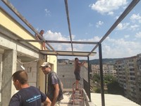 
изграждане на тераса от
 метална конструкция